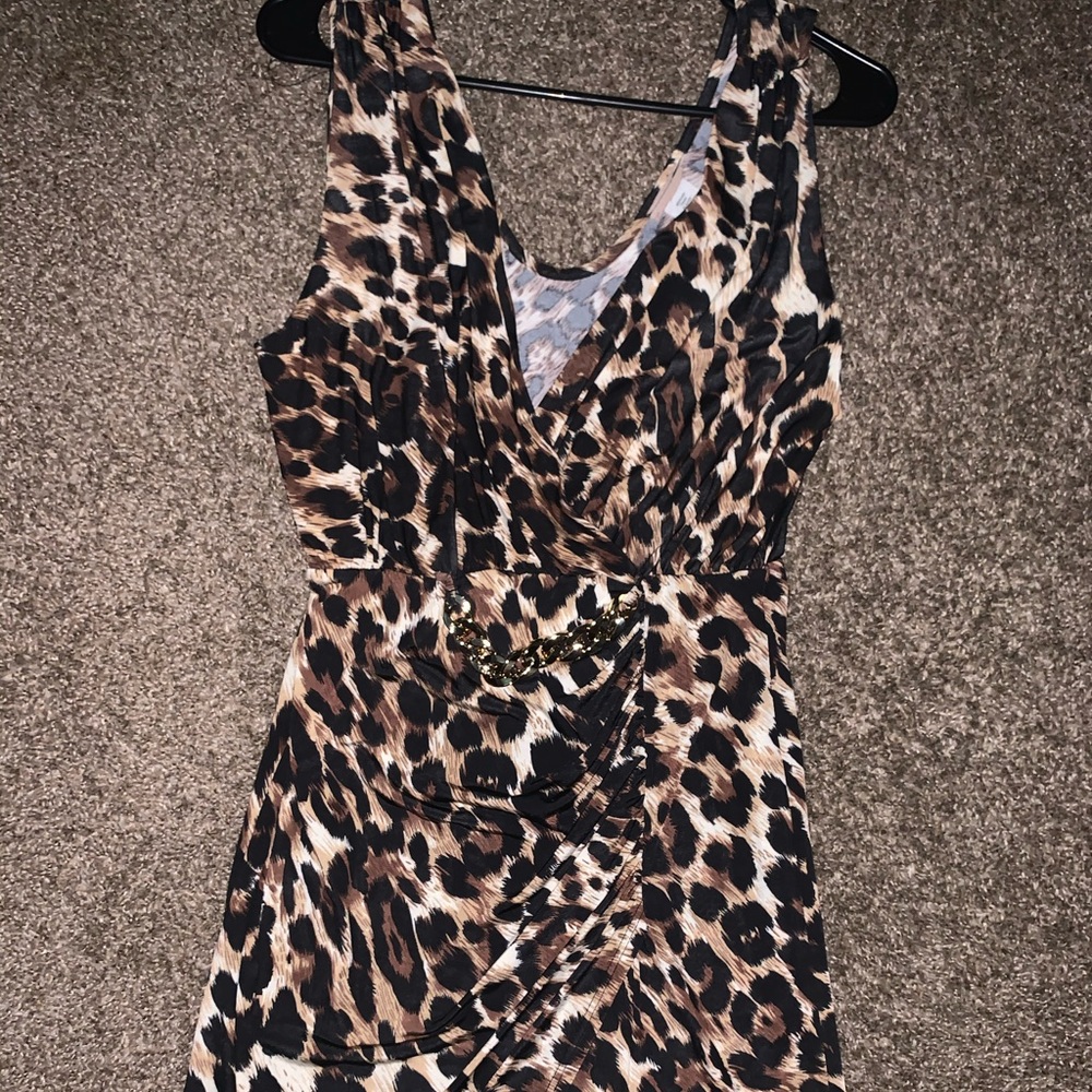 Cheetah print elegant dress